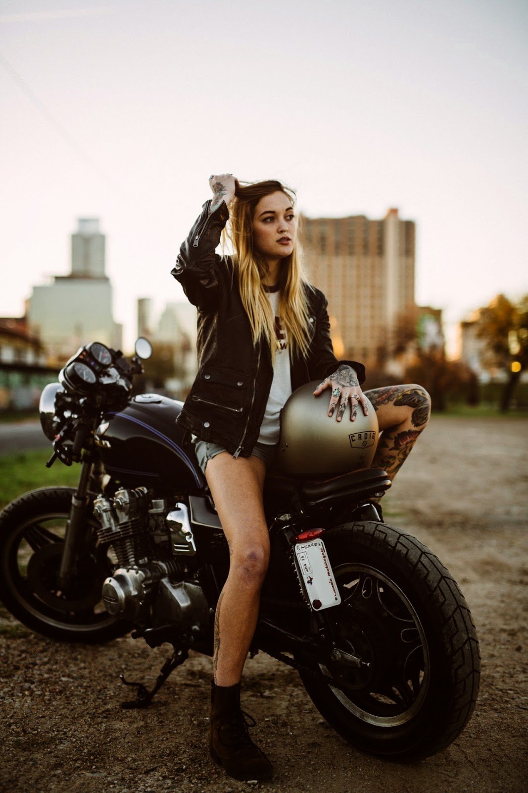 Beautiful girls and bikes in Kishinev