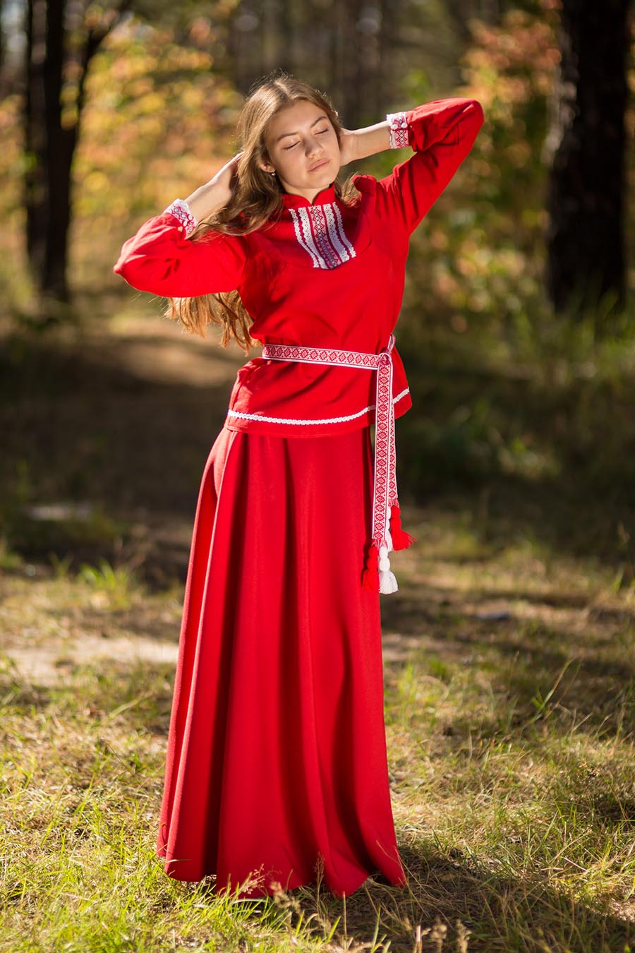 Underwear Women in Slavic costumes in Kishinev