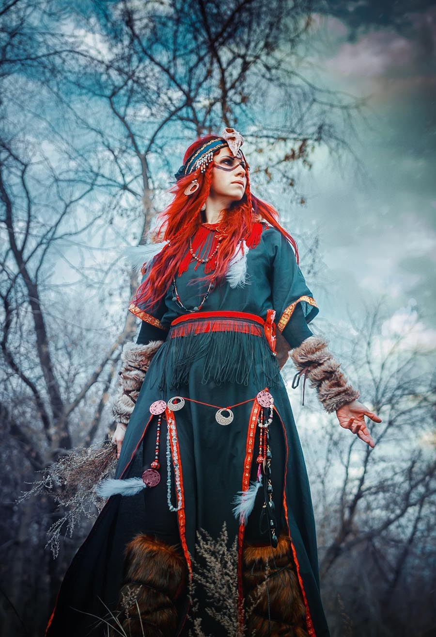 Girls in Slavic costumes underwear in Kishinev