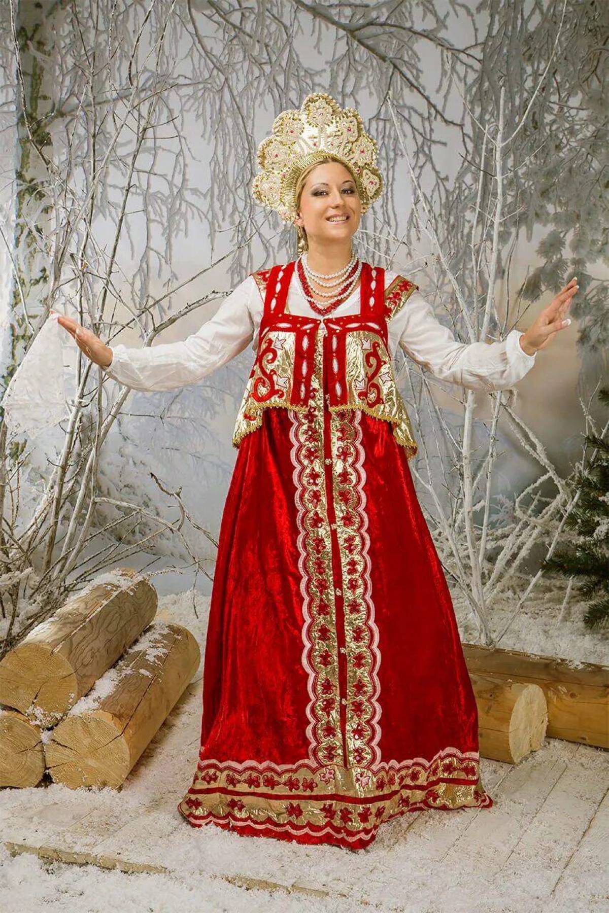 Girls in Slavic costumes in Kishinev