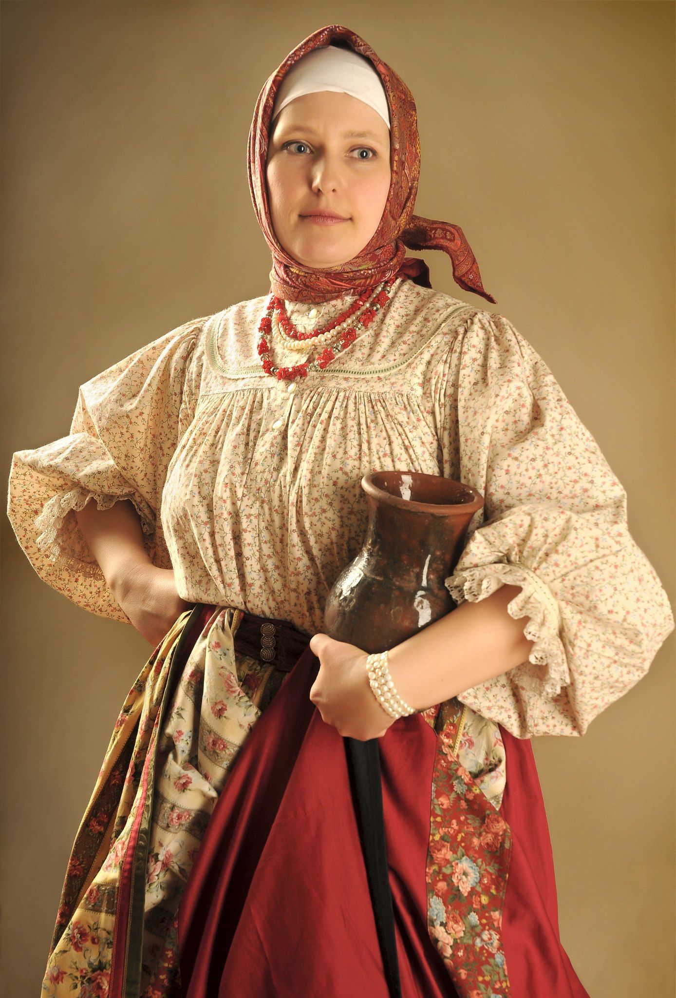 Girls in Slavic costumes in Kishinev